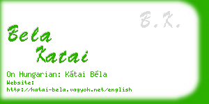 bela katai business card