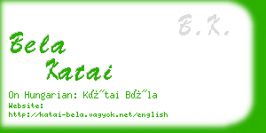 bela katai business card